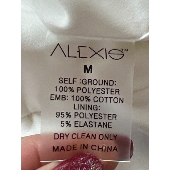 ALEXIS White Embroidered Pom Pom Lace Coachella Bride Clarra Dress Size … - Picture 13 of 16